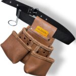 Multipurpose Leather Master Apron with Three Compartments – İkizderi