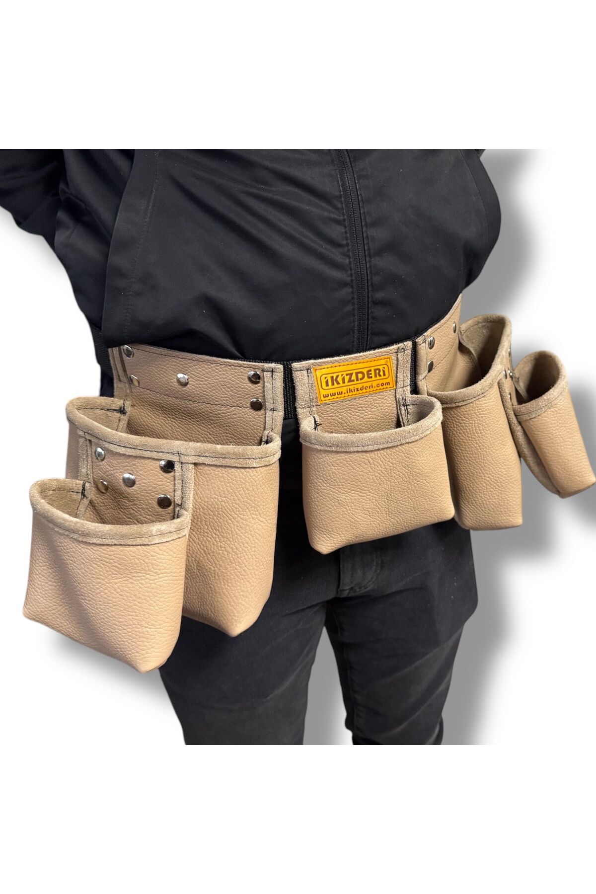 Five-Compartment Genuine Leather Master Apron – İkizderi