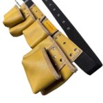Five-Compartment Genuine Leather Nail Apron – İkizderi