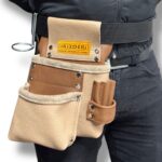 Electrician Genuine Leather Master Apron Beige-Light Brown – İkizderi