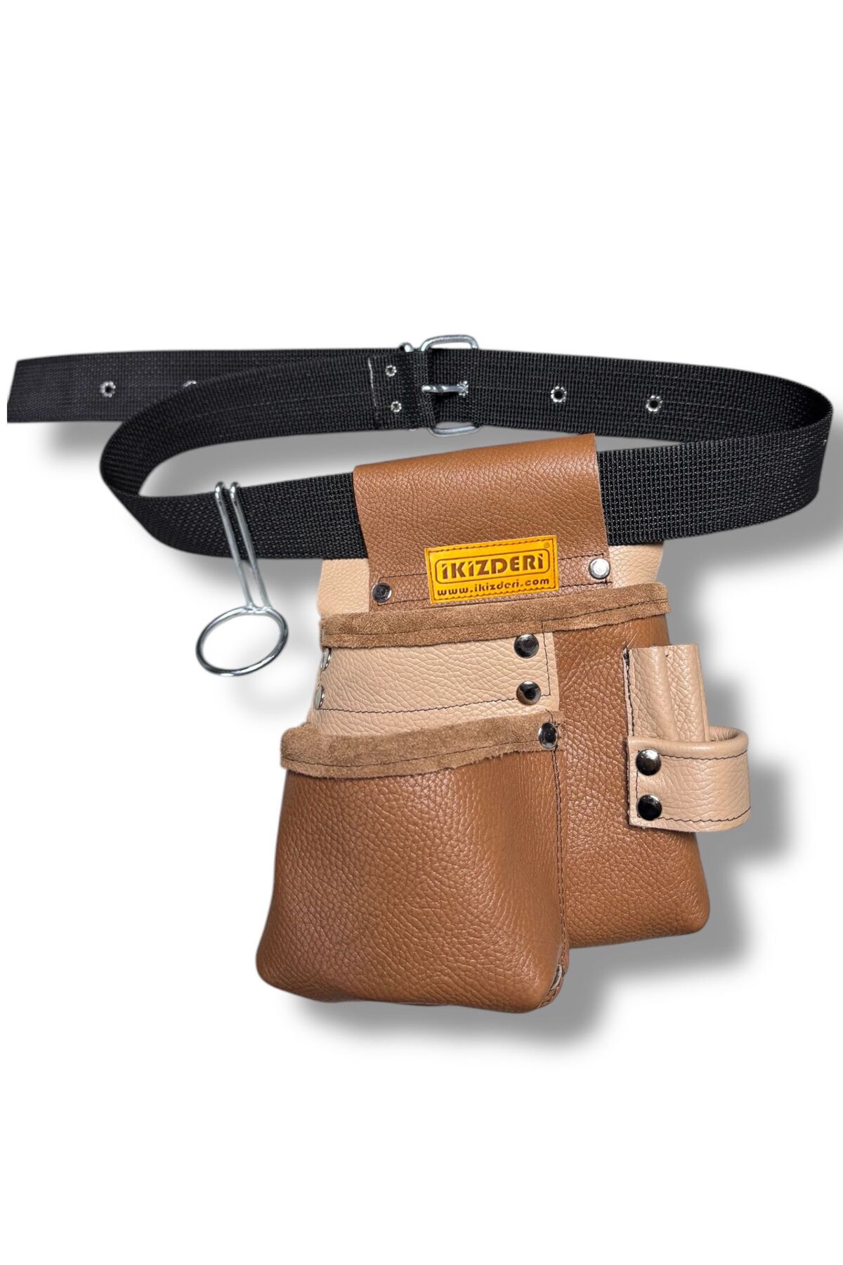 Electrician Genuine Leather Master Apron Light Brown-Beige – İkizderi