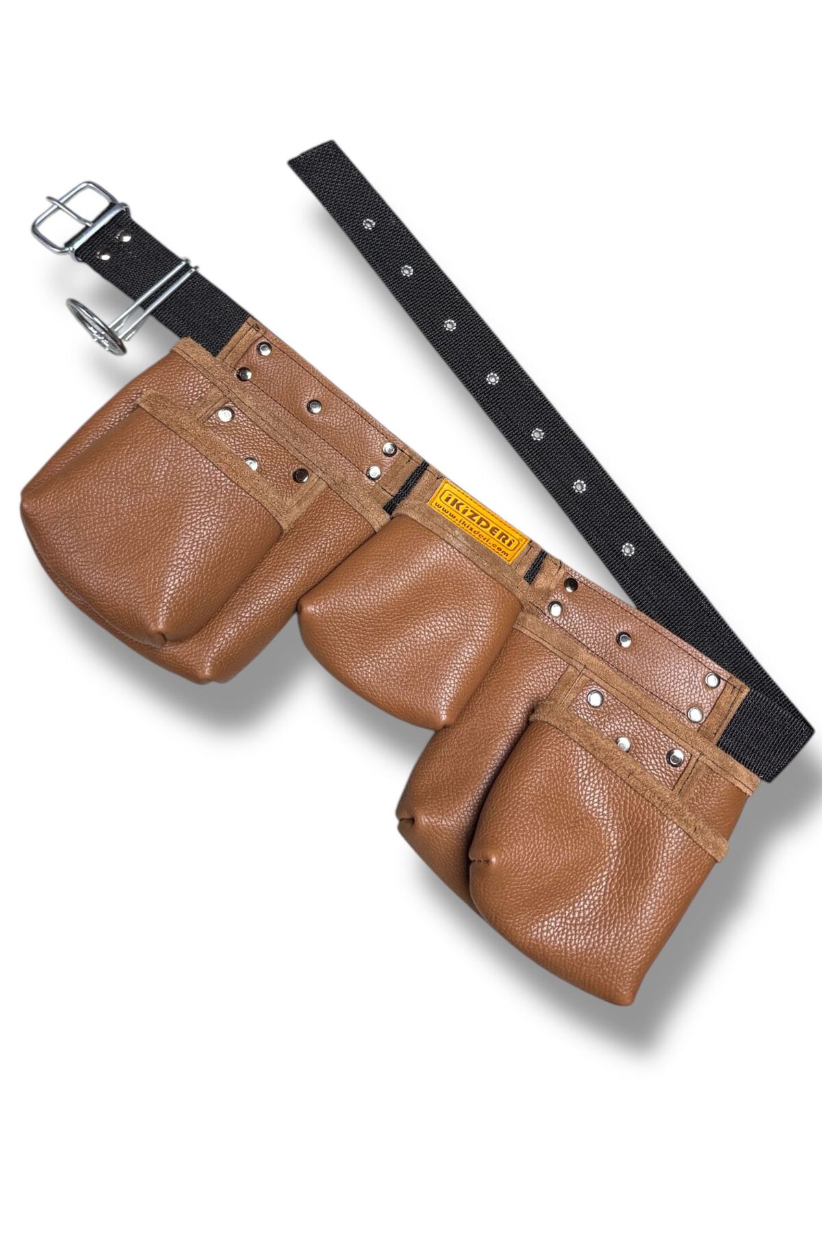 Five-Compartment Genuine Leather Nail Apron Classic Model – İkizderi