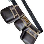 Palaska-Belt Five-Compartment Genuine Leather Nail Apron – İkizderi