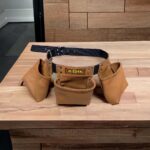 Wide-Compartment Three-Pocket Genuine Leather Nail Apron – İkizderi