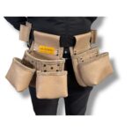 Multipurpose Waist-Type Leather Tool Apron Beige – İkizderi