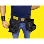 Double-Layer 100% Leather Multi-Pocket Nail Apron – İkizderi