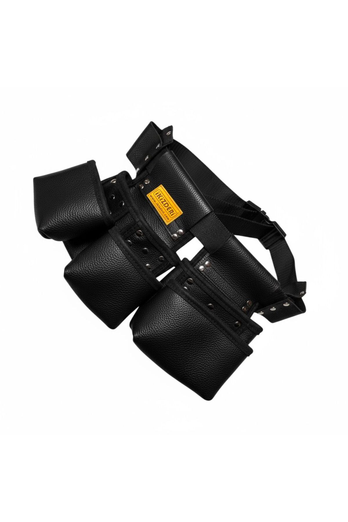 Multipurpose Black Palaska-Belt Leather Tool Apron – İkizderi