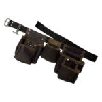 Palaska-Belt Five-Compartment Genuine Leather Nail Apron side view – İkizderi
