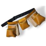 Palaska-Belt Five-Pocket Genuine Leather Nail Apron pocket detail – İkizderi