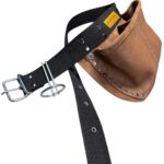 Two-Pocket Genuine Leather Nail Apron pocket detail – İkizderi