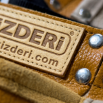 Palaska-Belt Five-Pocket Genuine Leather Nail Apron leather texture detail – İkizderi